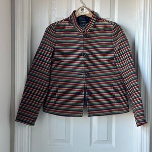 Talbots Multicolor Striped Blazer